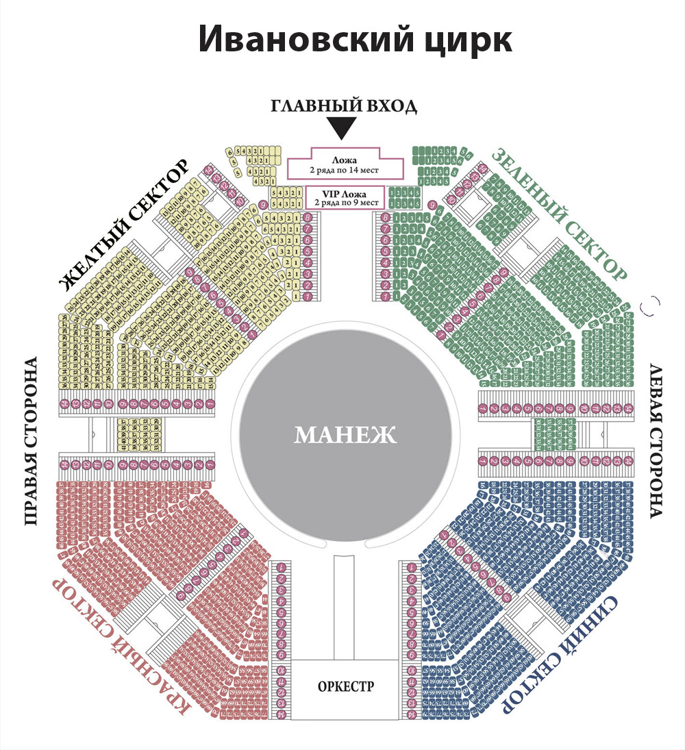 Схема зала — Цирк